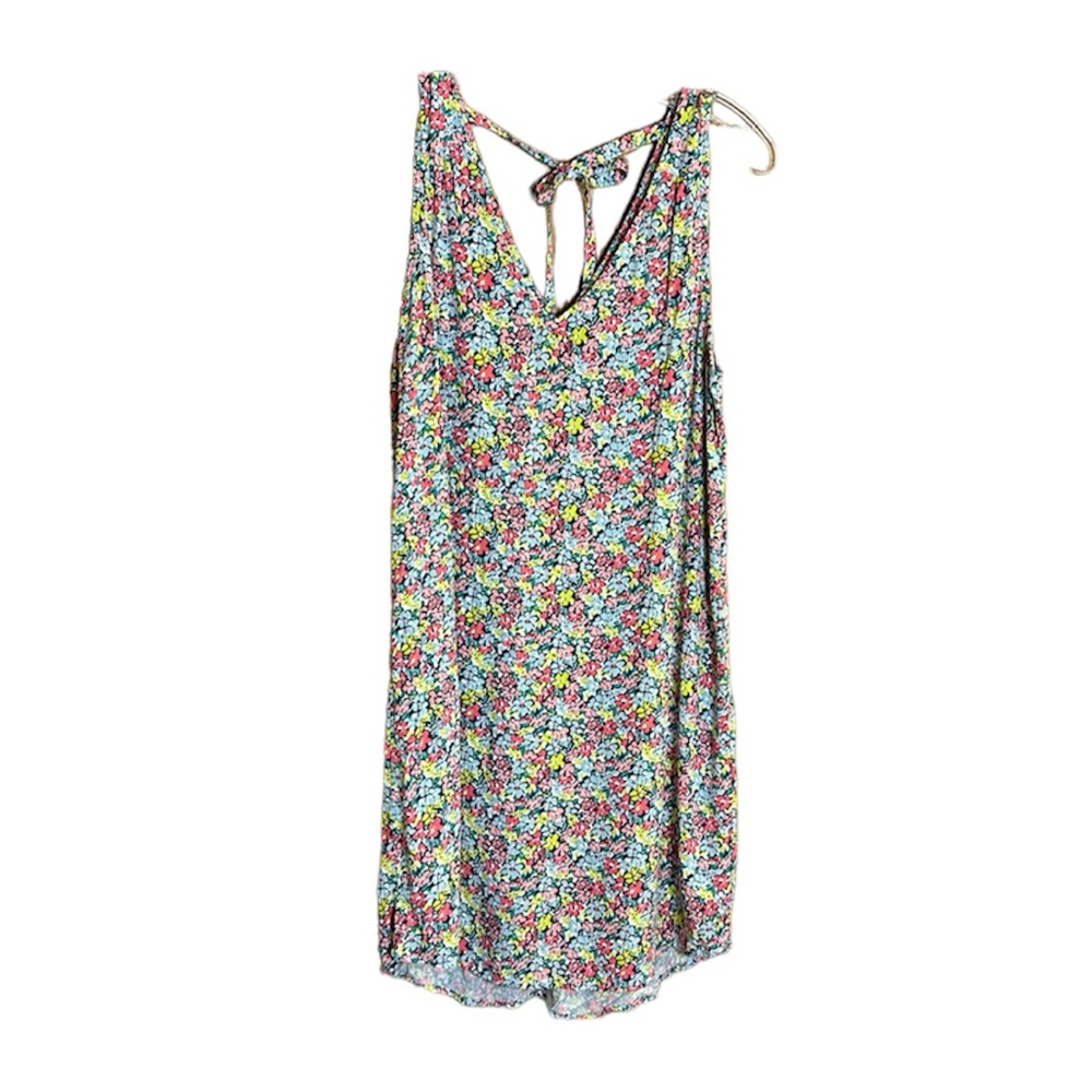 Gap Floral Sleeveless Spring/Summer Dress V-Neck. Tie at Back. Pure Simplicity